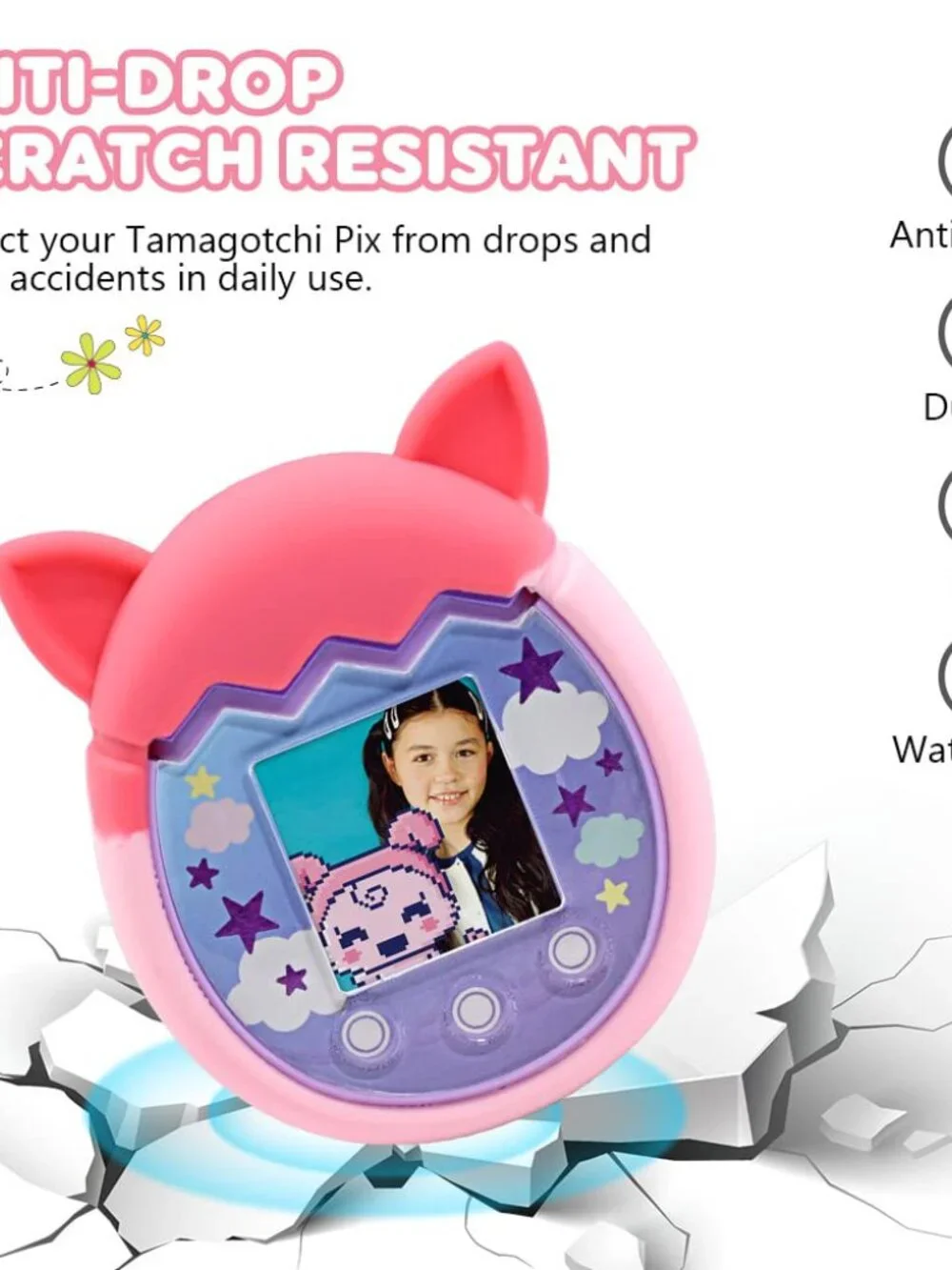 Winceed Silicone Case for Tamagotchi Pix Virtual Pet Game Machine, Protective Co